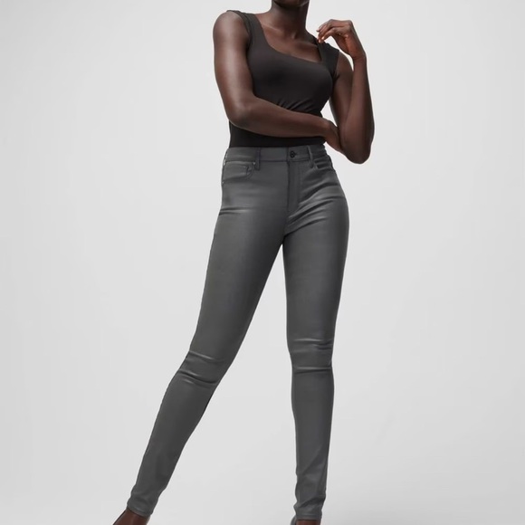 White House Black Market Gray Skinny Jeans with Smooth Denim Finish - Picture 2 of 12